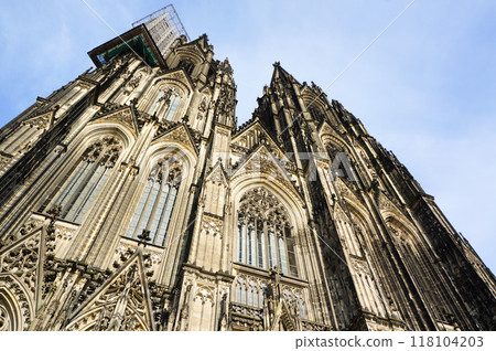 A cathedral towering over a German tourist destination A cathedral towering over a German tourist destination 118104203