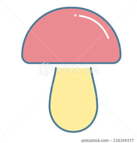 Simple orange mushroom illustration Simple orange mushroom illustration 118104377