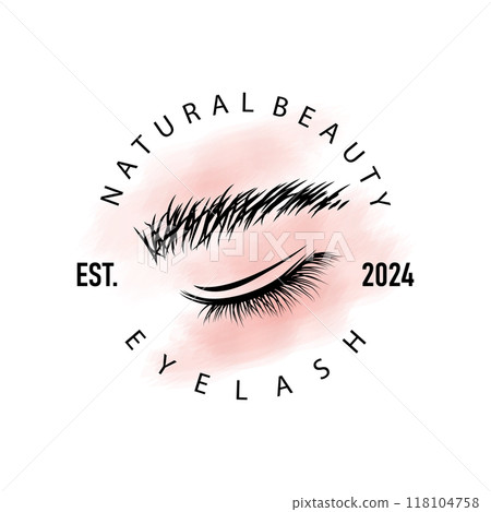 Eyelash Logo, Simple Design for Women's Care Beauty Business Brand Illustration Template 118104758