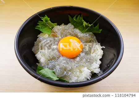 Raw shirasu bowl 118104794