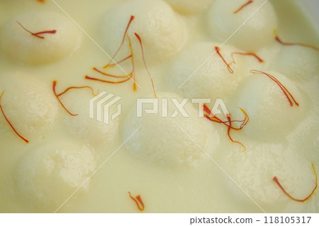 close up of indian sweet in a bowl on table. 118105317