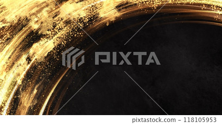 引人注目的日式手繪背景,黑色和金色 引人注目的日式手繪背景,黑色和金色 118105953