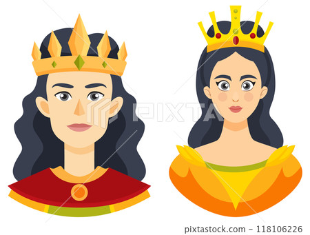 King and Queen Vector Illustration 118106226