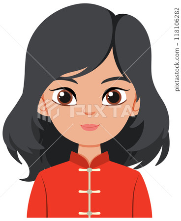 Woman in Traditional Red Costume 118106282