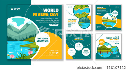 River Day Social Media Post Flat Cartoon Hand Drawn Templates Background Illustration River Day Social Media Post Flat Cartoon Hand Drawn Templates Background Illustration 118107112