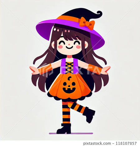 A girl dressed up and excited 118107857