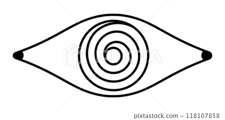 Eye spiral line icon logo symbol 118107858