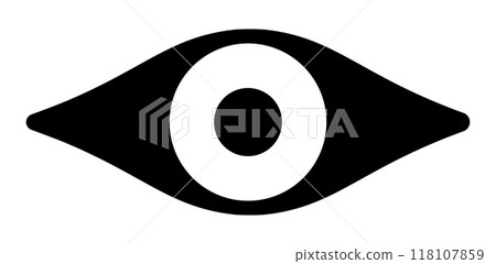 Black eye with white iris 118107859