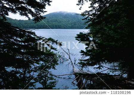 Hokkaido in summer, Onneto campsite, campsite, solo camping, lakeside campsite, silent lake, morning mist Hokkaido in summer, Onneto campsite, campsite, solo camping, lakeside campsite, silent lake, morning mist 118108196