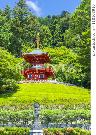 夏季的勝尾寺、觀世音菩薩和多寶塔 118108910