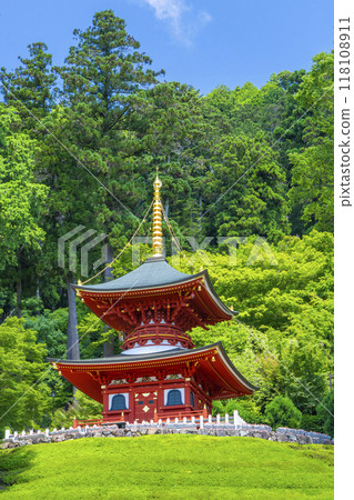 Katsuo-ji Temple in summer: Tahoto Pagoda 118108911