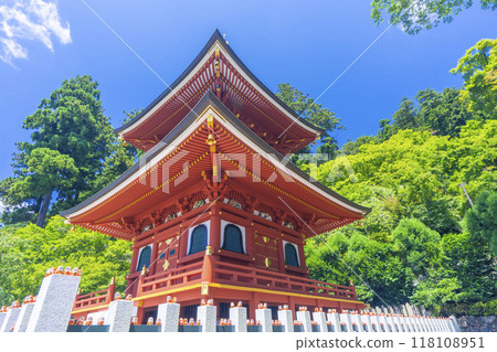 夏天的勝王寺多寶塔 118108951