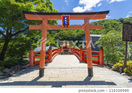 Osaka, Katsuo-ji Temple, Benzaiten Shrine in summer 118108990