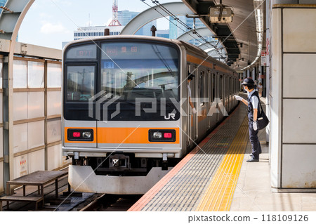 [中央線] 快速列車在東京車站停靠 118109126