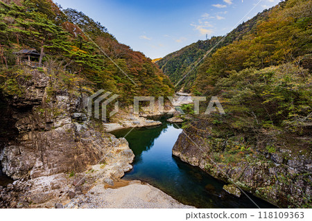 Scenery of Ryuokyo Gorge, Kinugawa, Tochigi Prefecture 118109363