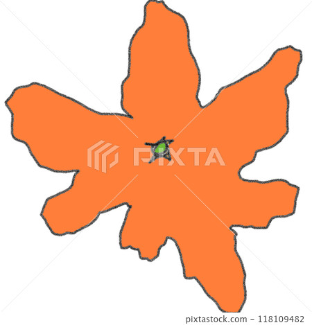 鉛筆畫風格的橙子彩色插圖 鉛筆畫風格的橙子彩色插圖 118109482