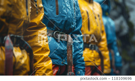 Rainwear for hiking in the rain 118109696