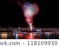 Rainbow Bridge and Fireworks 118109930