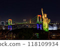 Rainbow Bridge and Statue of Liberty 118109934