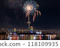 Rainbow Bridge and Fireworks 118109935
