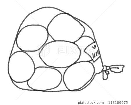 Pencil drawing style mandarin orange line drawing illustration Pencil drawing style mandarin orange line drawing illustration 118109975