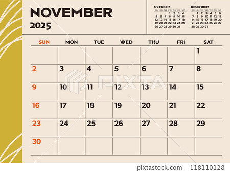 2025 Simple Desk Calendar (November) 2025 Simple Desk Calendar (November) 118110128