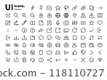 UI icon line: Basic simple set (medium thickness) For smartphone and web design menu icons, etc. 118110727