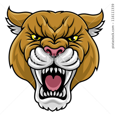 Cougar Panther Mountain Lion Puma Sports Mascot 118111339