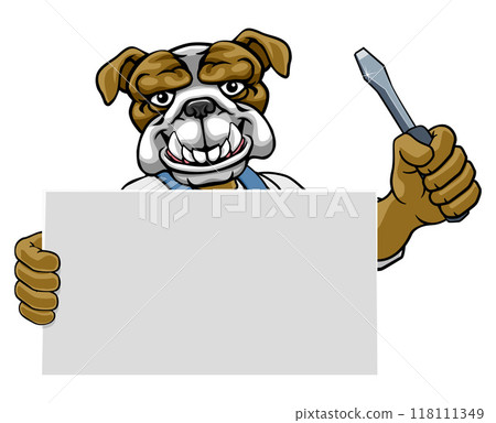 Electrician Bulldog Dog Screwdriver Tool Handyman 118111349