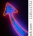 Arrow art expressed with light, modern design of LED and neon 118111722