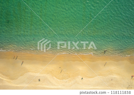 High angle view Beautiful Sea in summer high season at Phuket island Thailand 118111838