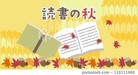 Autumn is the season for reading, with piles of books and autumn leaves Autumn is the season for reading, with piles of books and autumn leaves 118111988
