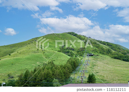 Summer scenery of Kurumayama Kogen ski resort Summer scenery of Kurumayama Kogen ski resort 118112211