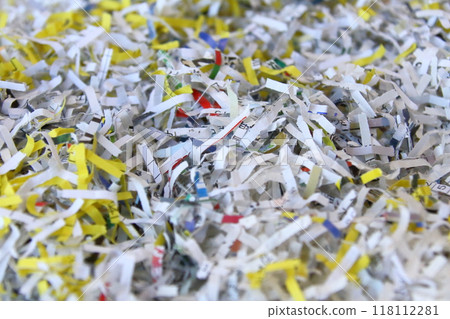 Close-up of documents being shredded Close-up of documents being shredded 118112281