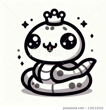 Cute snake icon 118112432
