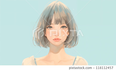 Transparent female portrait 118112457