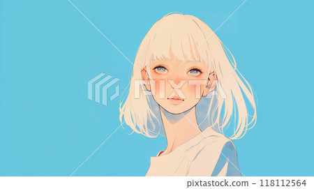 Transparent female portrait 118112564