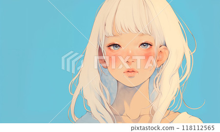 Transparent female portrait 118112565