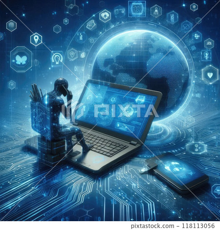 Digital Data Flow: Laptop to Cyberspace with Generative AI. Digital Data Flow: Laptop to Cyberspace with Generative AI. 118113056