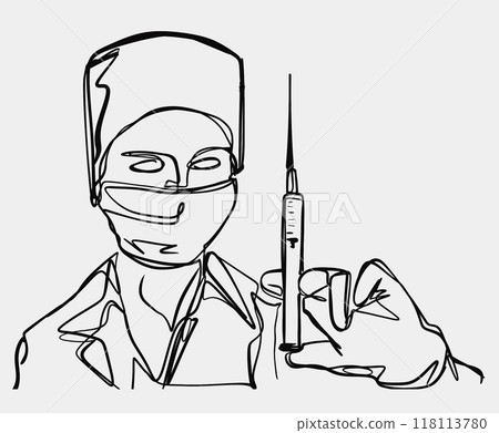 A skilled healthcare professional is responsible for administering a vaccine to patients 118113780