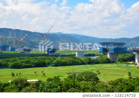 Bridge construction site: Shin-Meishin Expressway, Yodogawa Bridge Bridge construction site: Shin-Meishin Expressway, Yodogawa Bridge 118114710