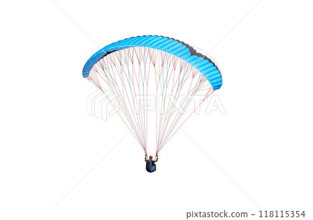 Bright colorful parachute on white background, isolated. 118115354