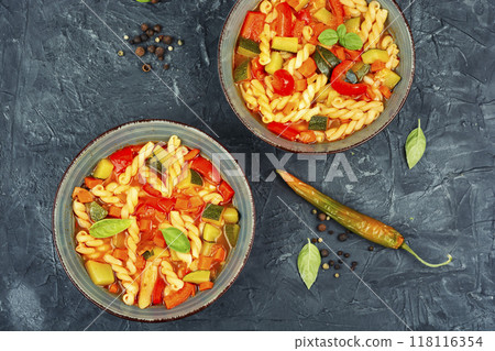 Summer Minestrone Soup. 118116354