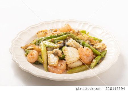 蒜炒海鮮拌蘆筍 蒜炒海鮮拌蘆筍 118116394