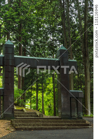 日本長野縣松本市久藤寺正門的入口 118116946