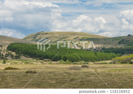 Yashimagahara Marshland in Kirigamine, central part of Yatsugatake Chushin Kogen Quasi-National Park, Suwa-gun, Nagano Prefecture, Japan 118116952
