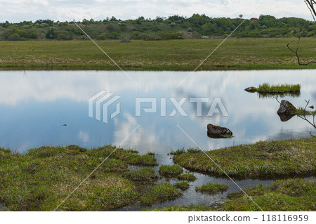 日本長野縣諏訪郡八岳中神高原國定公園中部霧峰的屋島原濕地 日本長野縣諏訪郡八岳中神高原國定公園中部霧峰的屋島原濕地 118116959