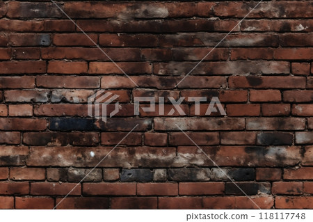 old brick wall brown color for background or texture 118117748
