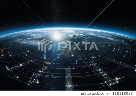 space, a view of the planets against the background of the dark space of the universe 118118088