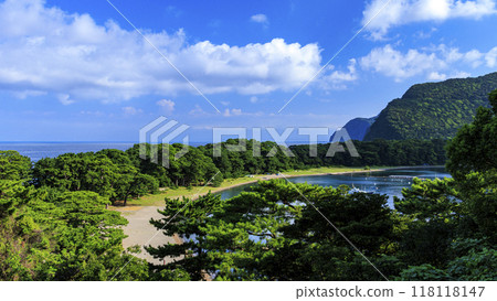 從土肥看到的美浜岬和富士山 從土肥看到的美浜岬和富士山 118118147